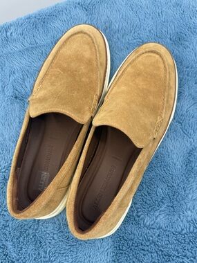 Allen Edmonds Burke Tan Brown Suede Men's Slip-On Casual Loafers Size 11